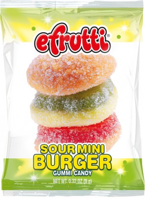 eFrutti Sour Mini Burger Gummi Candy