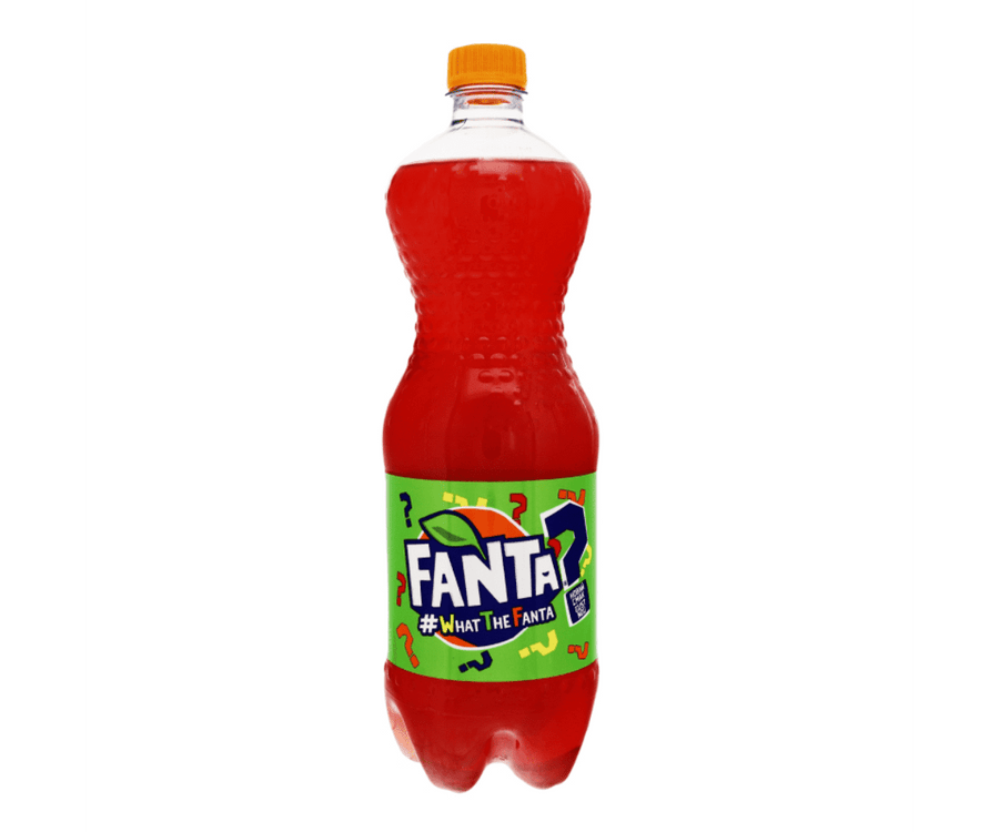 Fanta WTF Red Bottle 500 ml Snaxies Exotic Soft Drink Montreal Canada