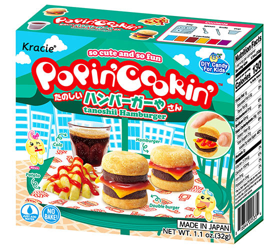 Kracie Popin Cookin Burger Kit 32 g Snaxies Exotic Candy Montreal Canada