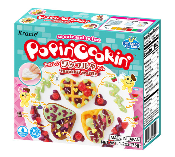 Kracie Popin' Cookin' Waffle Kit 38 g Imported Exotic Candy from Japan Snaxies Montreal Canada