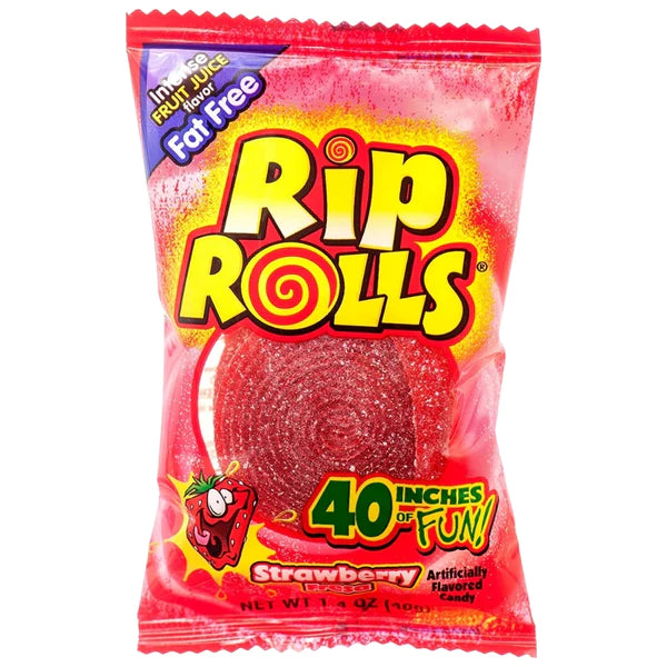 Rip Rolls Strawberry 40 g Snaxies Exotic Candy Montreal