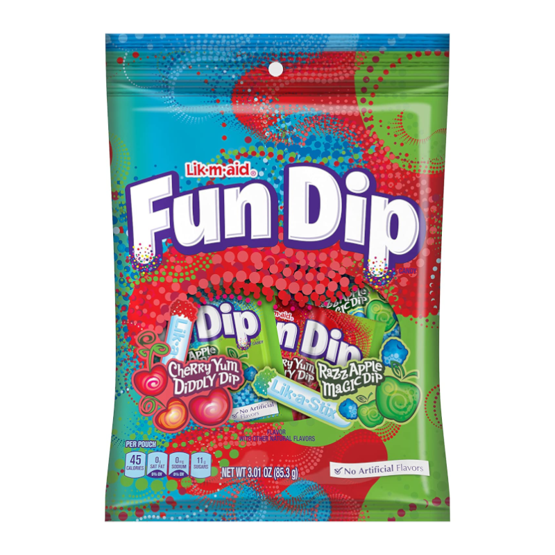 Lik-M-Aid Fun Dip Bag 58 g Snaxies Exotic Candy Montreal Canada