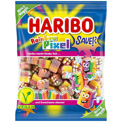 Haribo Rainbow Pixels 160 g Snaxies Exotic Candy Montreal