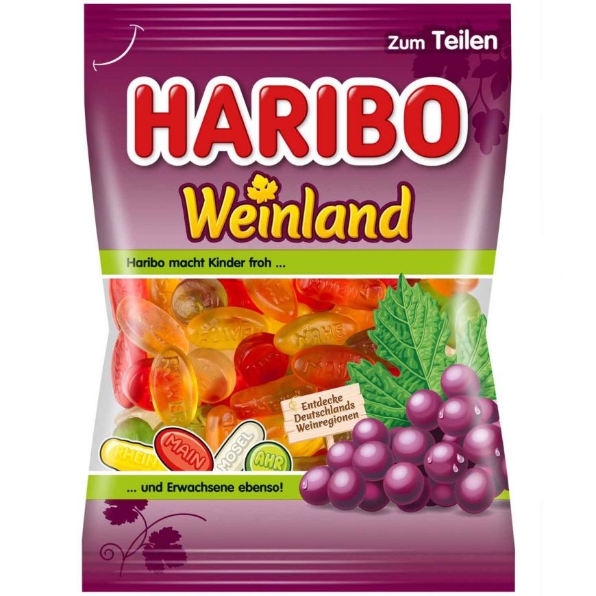 Haribo Weinland (Wine Fruit Gums) 200 g Snaxies Exotic Candy Montreal Canada