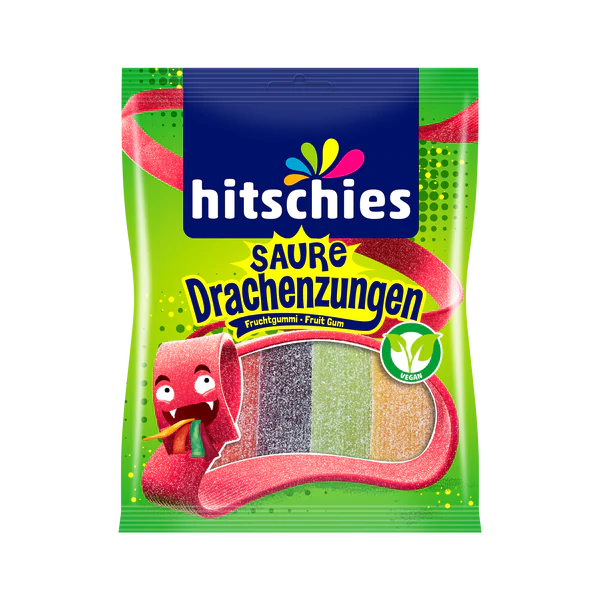 Hitschies Sauer Dragon Tongues 125 g Snaxies Exotic Candy Montreal Canada