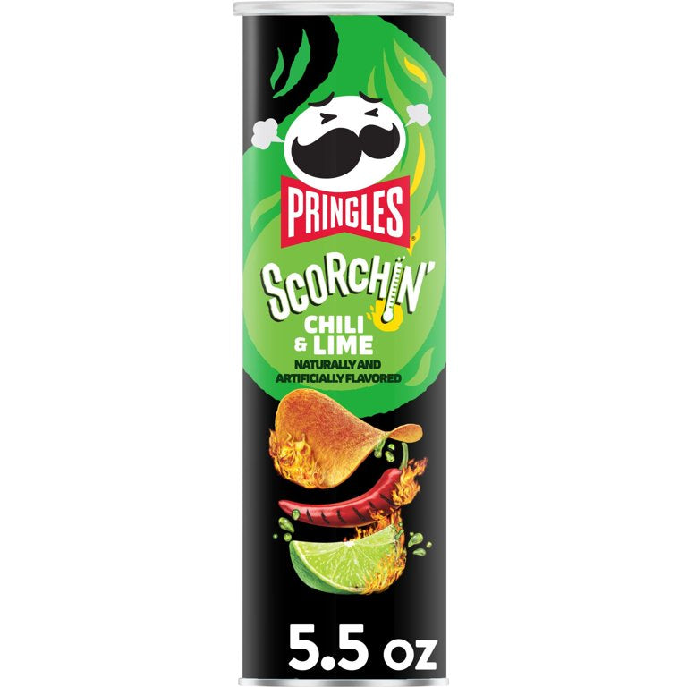Pringles Scorchin' Chili & Lime Chips 156 g Snaxies Exotic Snacks Montreal Quebec Canada