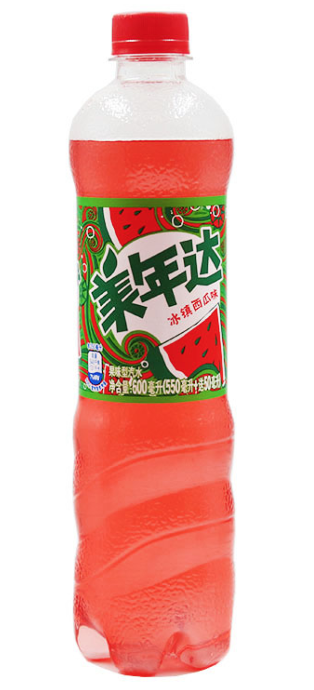 Mirinda Watermelon 500 ml China Imported Exotic Soft Drink Montreal Canada Snaxies