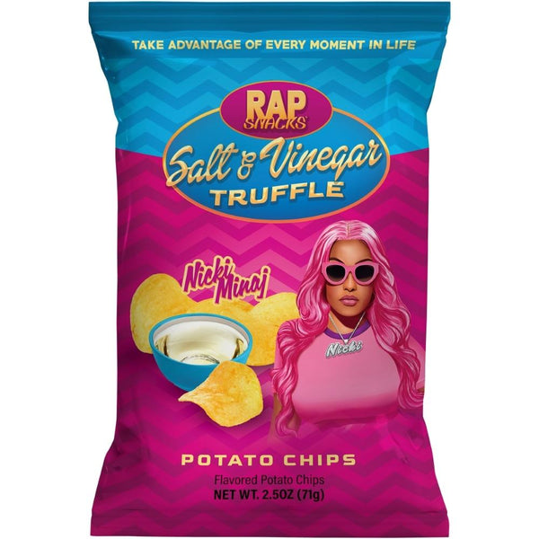 Rap Snacks Nicki Minaj Salt & Vinegar Truffle Chips  71 g Snaxies Exotic Chips Montreal