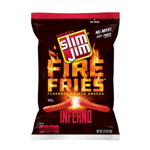 Slim Jim Fire Fries Inferno 78 g Snaxies Exotic Chips Montreal Canada