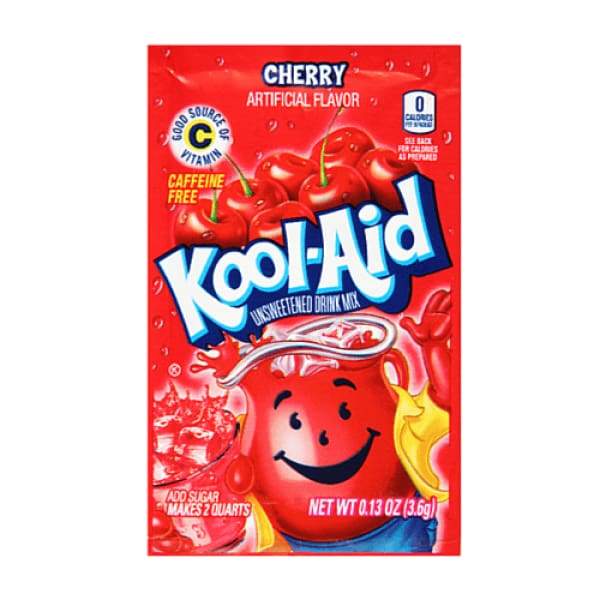 Kool Aid Unsweetened Cherry Drink Mix 3.6 g Snaxies Exotic Drink Mix Montreal Canada