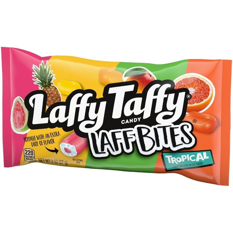 Laffy Taffy Laff Bites Tropical 57 g Snaxies Exotic Candy Montreal Canada