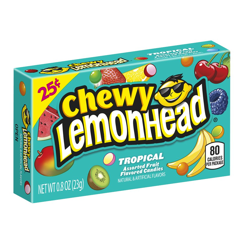 Ferrara Chewy Lemonhead Tropical Candy Box 23 g Snaxies Exotic Candy Montreal Canada