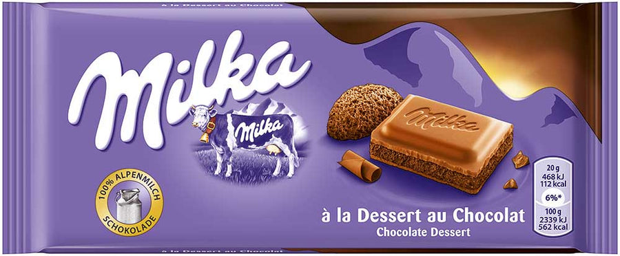 Milka Chocolate Dessert Chocolate Bar 100 g Snaxies Exotic Chocolate Montreal
