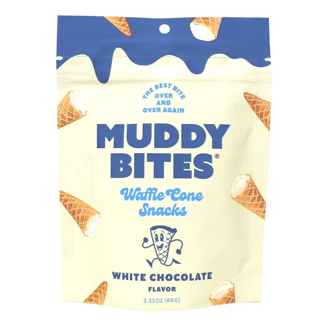 Muddy Bites White Chocolate Cone Snack 66 g Snaxies Exotic Snacks Montreal Canada
