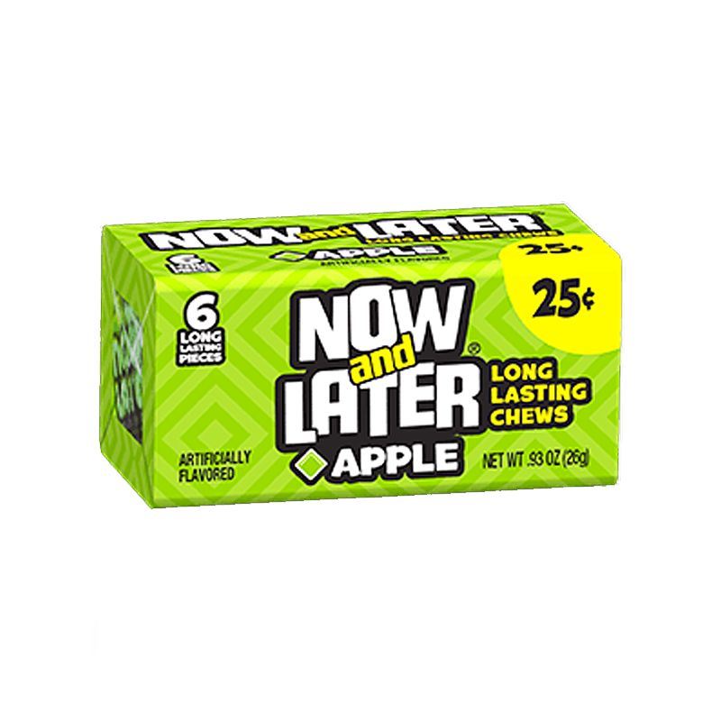 Now & Later Chewy Apple 26 g Snaxies Exotic Candy Montreal Canada