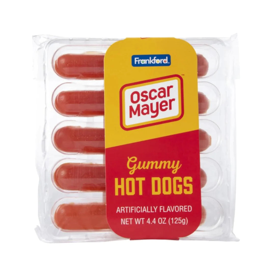 Frankford Oscar Mayer Gummy Hot Dogs 125 g Snaxies Exotic SnackS Montreal Quebec Canada