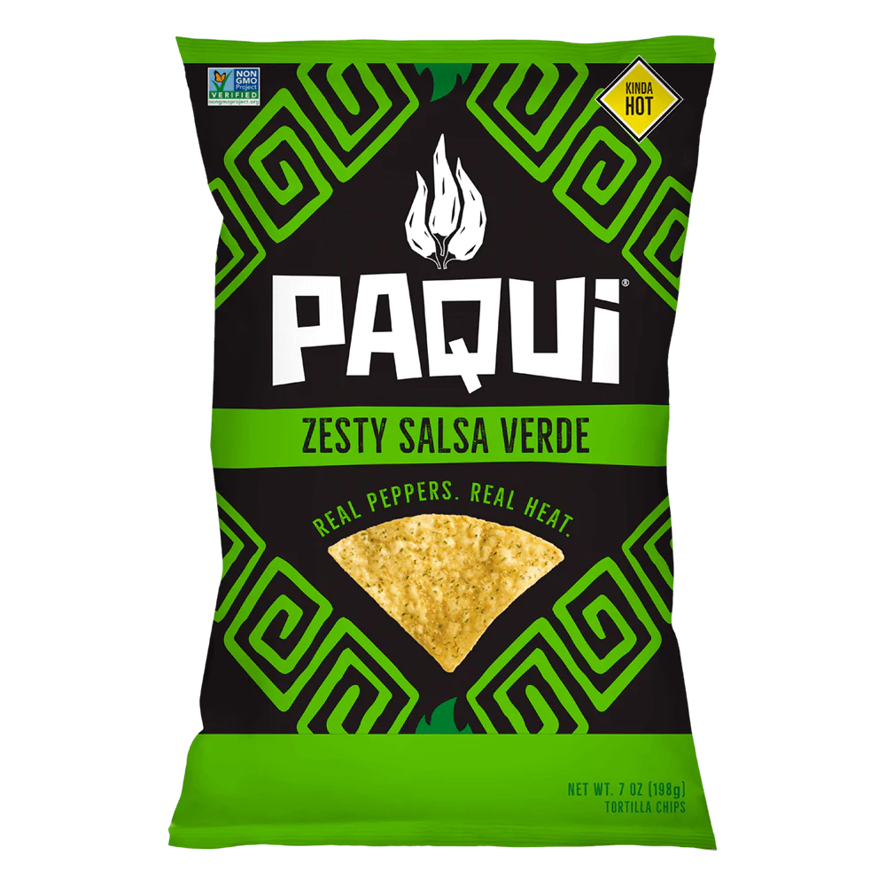 Paqui Zesty Salsa Verde Chips 56 g Snaxies Exotic Chips Montreal Quebec Canada