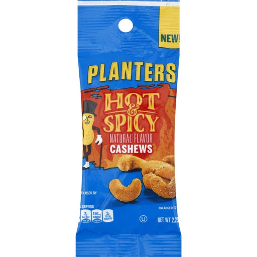 Planters Hot & Spicy Cashews 64 g Snaxies Exotic Snaxies Montreal Canada