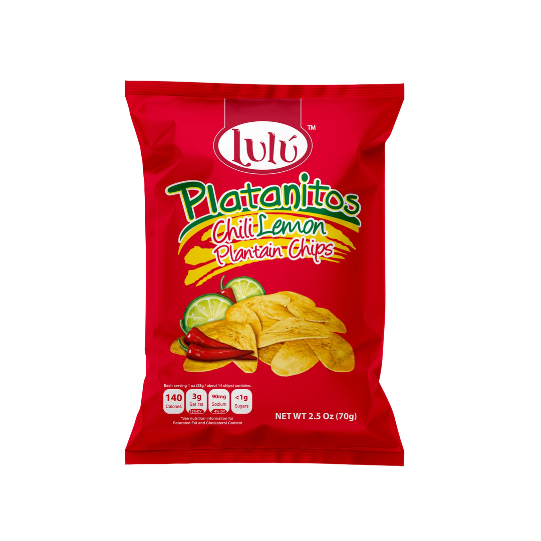 Lulu Chili Lemon Plantain Chips 70 g Snaxies Exotic Chips Montreal Canada