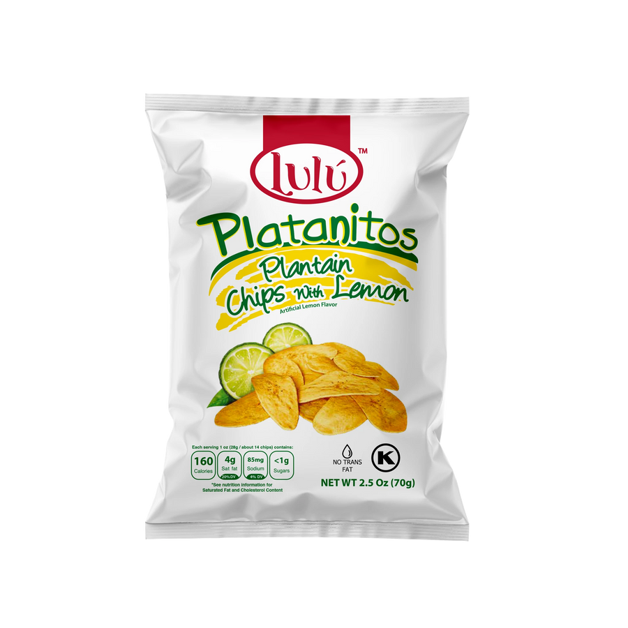 Lulu Plantain Chips with Lemon 70 g Snaxies Exotic Chips Montreal Canada