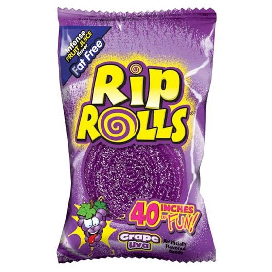 Rip Rolls Grape 40 g Snaxies Exotic Candy Montreal