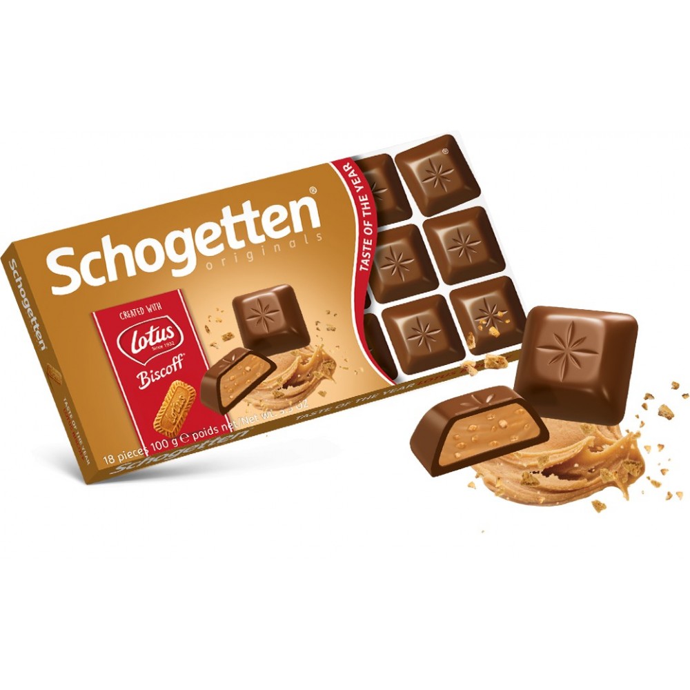 Schogetten Lotus Biscoff Chocolate Bar 100 g Snaxies Exotic Chocolate Montreal Canada