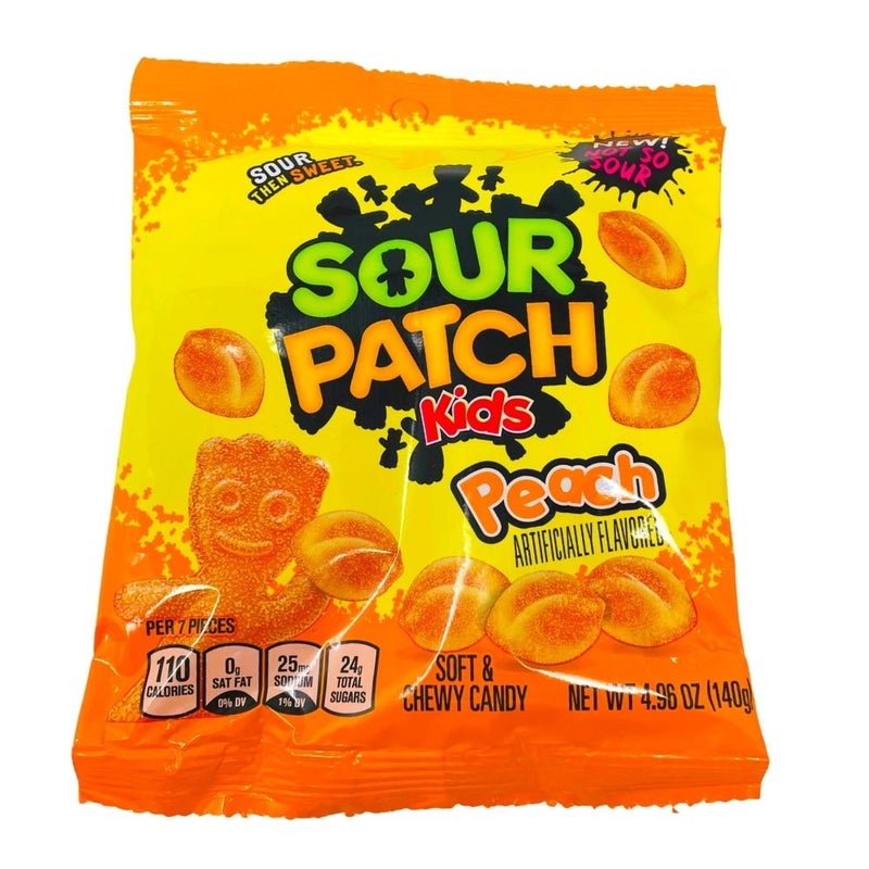 Sour Patch Kids Peach Bag 140 g Snaxies Exotic Candy Montreal Canada