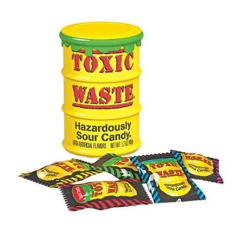 Toxic Waste Hazardously Sour Candy 48 g Snaxies Montreal Canada
