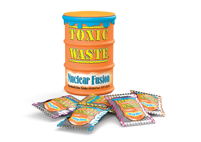 Toxic Waste Nuclear Fusion Hazardously Sour Candy 48 g Snaxies Exotic Candy Montreal Canada