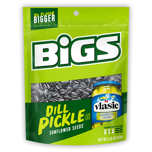Bigs Vlasic Dill Pickle Sunflower Seeds 152 g Snaxies Exotic Snacks Montreal Canada